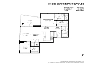 Hallway Photo of 306 3487 Binning Road, Vancouver, BC