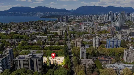 Aerial View of 202 1710 13th Avenue, Vancouver, BC