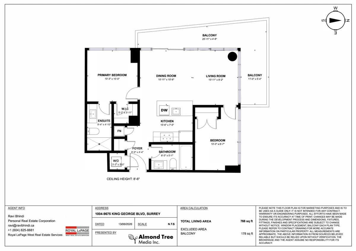 Exterior Rear Photo of 1004 9675 King George Highway, Surrey, BC