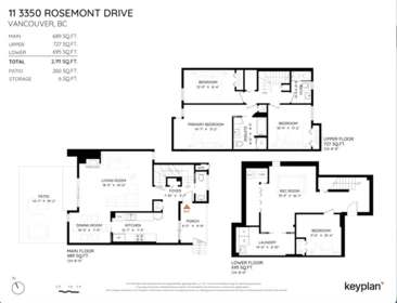 Aerial View of 11 3350 Rosemont Drive, Vancouver, BC