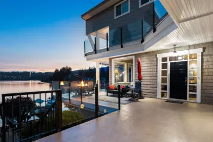 Aerial View of 4695 Belcarra Bay Road, Belcarra, BC