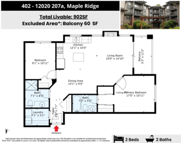 402 12020 207a Street, Maple Ridge, BC, Maple Ridge — Apartment/Condo for sale