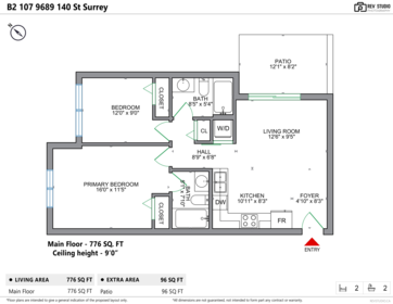 Primary Bathroom Photo of B107 9689 140 Street, Surrey, BC