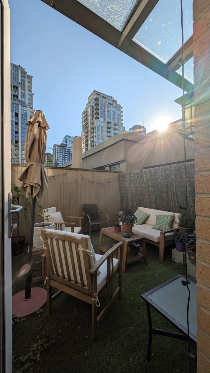 Living Room Photo of 209 1188 Richards Street, Vancouver, BC