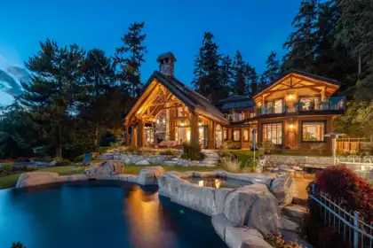 Aerial View of 5871 Sunshine Coast Highway, Sechelt, BC