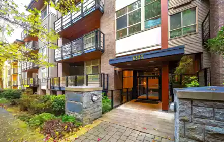 Front exterior of 212 6333 Larkin Drive, Vancouver, BC
