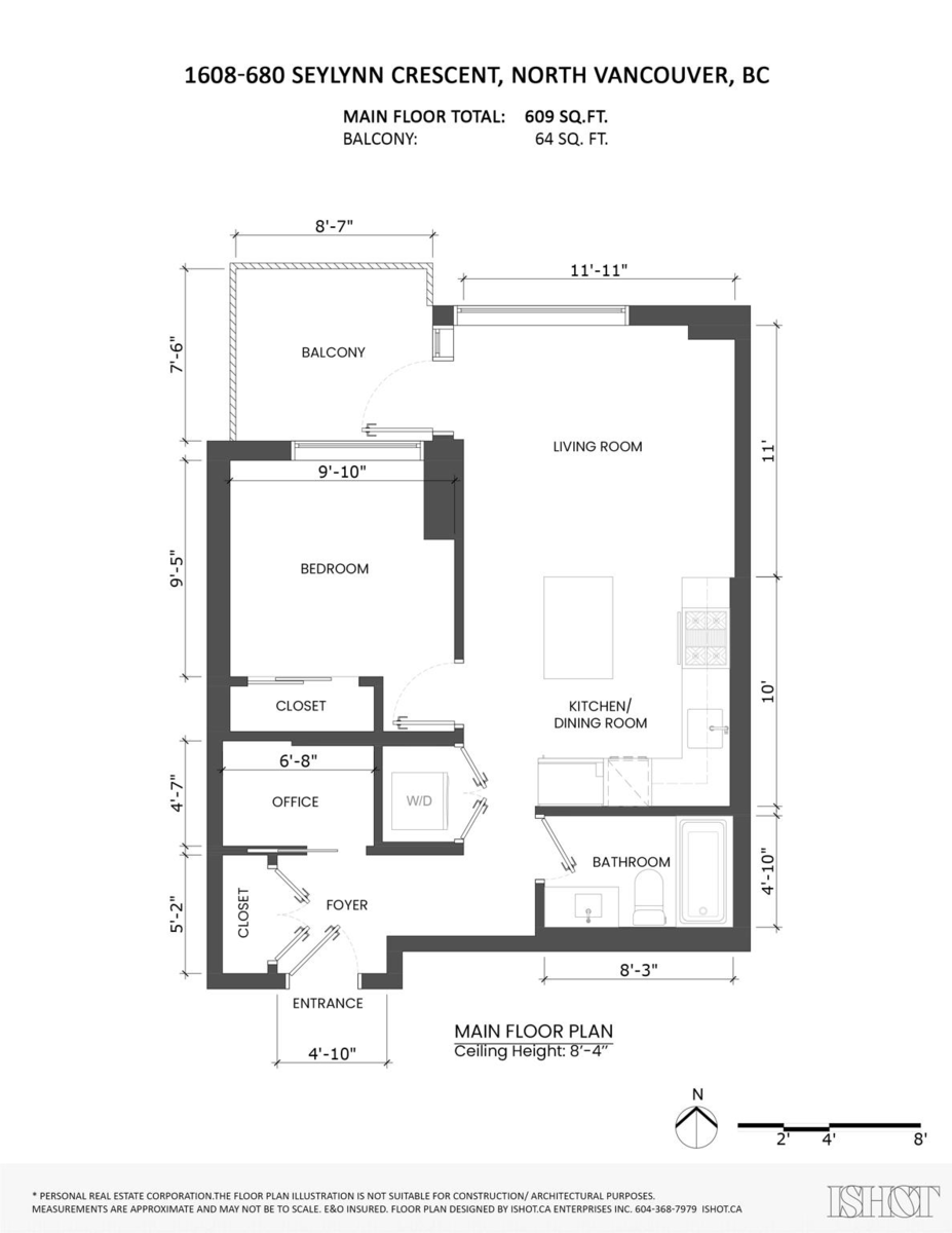 Primary Bathroom Photo of 1608 680 Seylynn Crescent, North Vancouver, BC