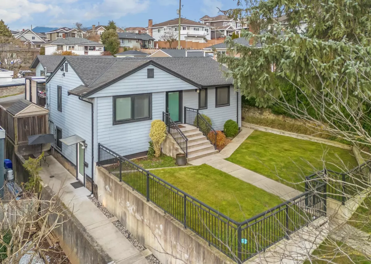 Aerial View of 4219 Graveley Street, Burnaby, BC
