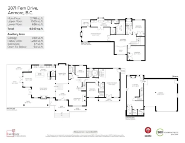 Aerial View of 2871 Fern Drive, Anmore, BC