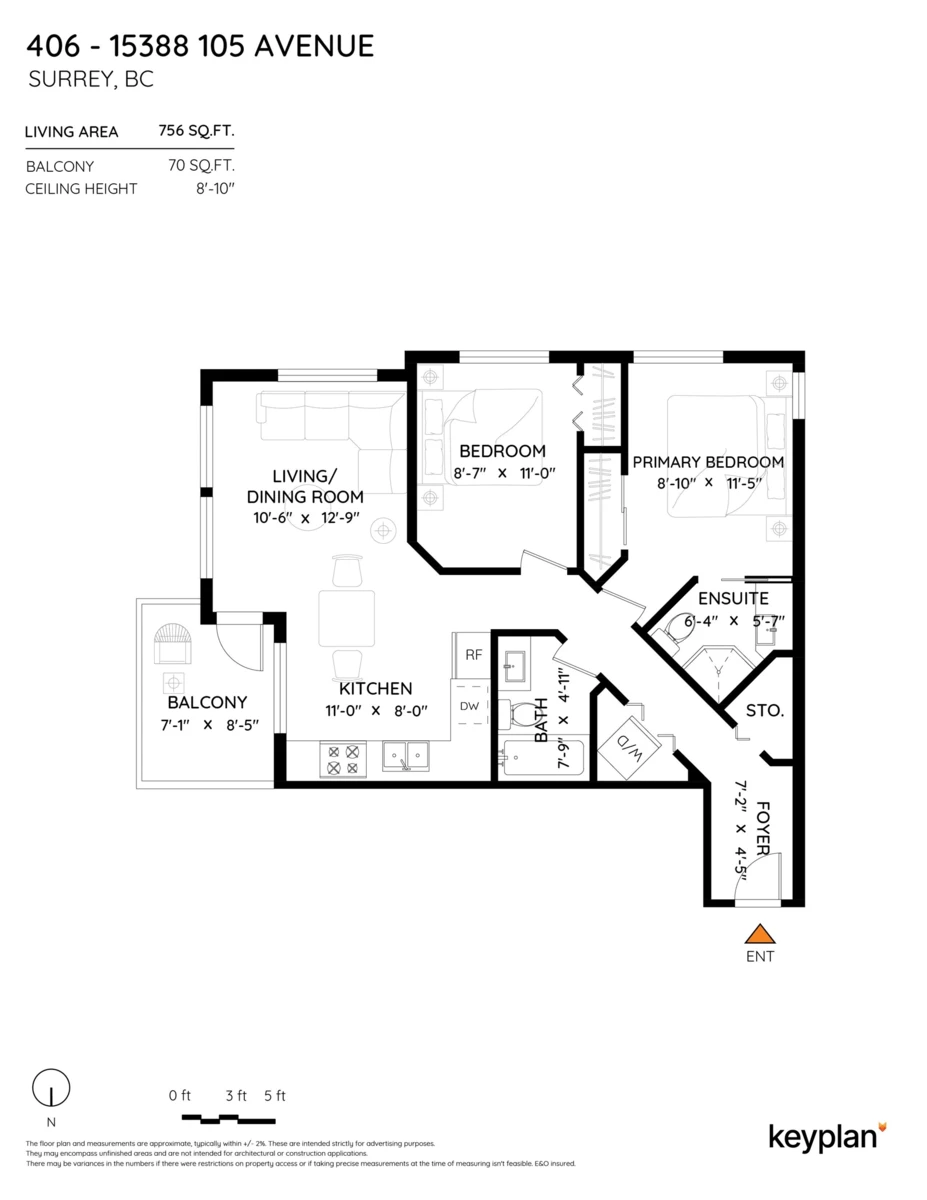 Family Room Photo of 406 15388 105 Avenue, Surrey, BC
