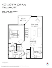 Loft / Bonus Room Photo of 407 1476 W 10th Avenue, Vancouver, BC