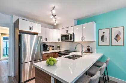 Kitchen Island Photo of 201 3939 Knight Street, Vancouver, BC