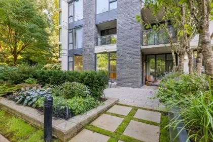 Outdoor Deck Photo of 105 5868 Agronomy Road, Vancouver, BC