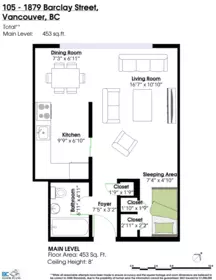 Office / Den Photo of 105 1879 Barclay Street, Vancouver, BC