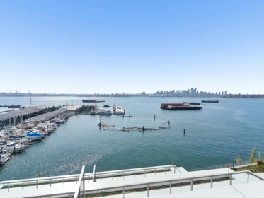Aerial View of 302 777 Harbour Way, North Vancouver, BC