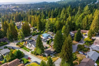 Aerial View of 4295 Nottingham Road, North Vancouver, BC