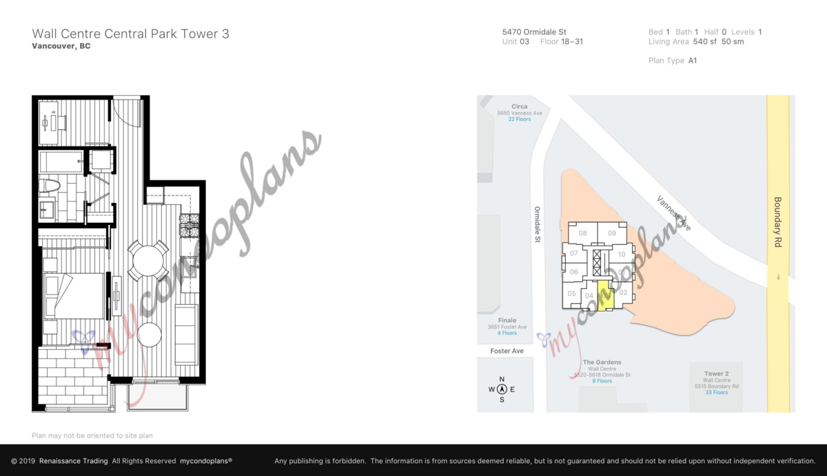 Exterior Rear Photo of 2603 5470 Ormidale Street, Vancouver, BC