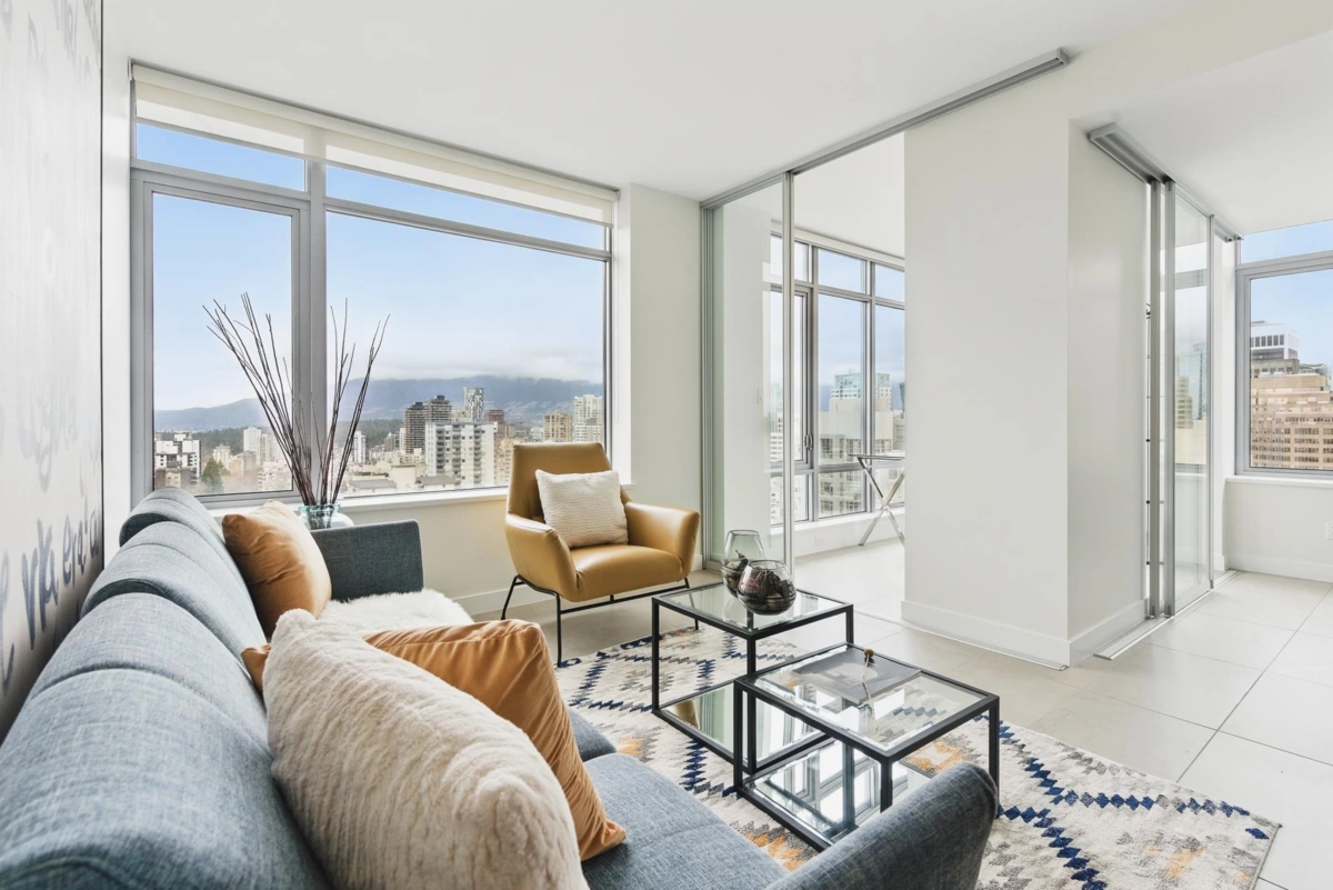 Living Room Photo of 2306 1028 Barclay Street, Vancouver, BC