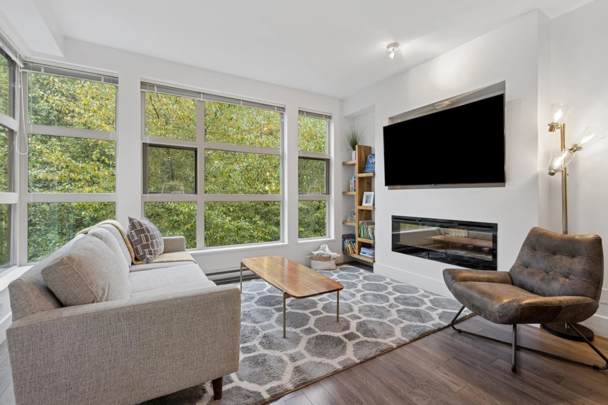 Living Room Photo of 406 3606 Aldercrest Drive, North Vancouver, BC