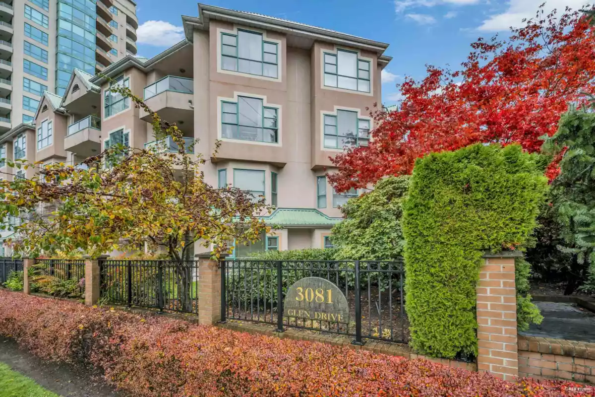 Outdoor Deck Photo of 104E 3081 Glen Drive, Coquitlam, BC