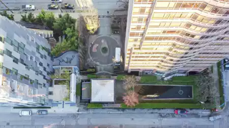 Aerial View of 15C 1500 Alberni Street, Vancouver, BC