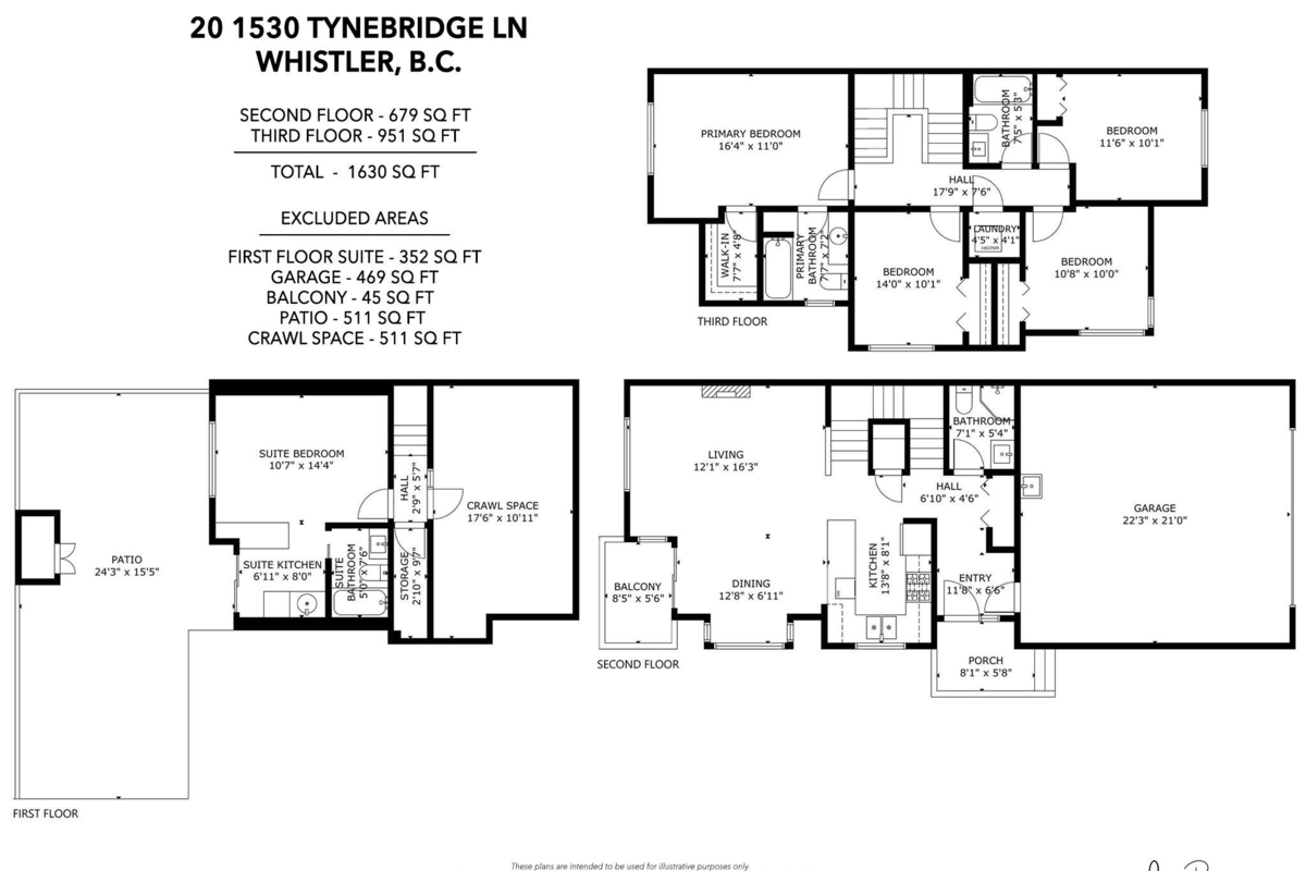 Aerial View of 20 1530 Tynebridge Lane, Whistler, BC