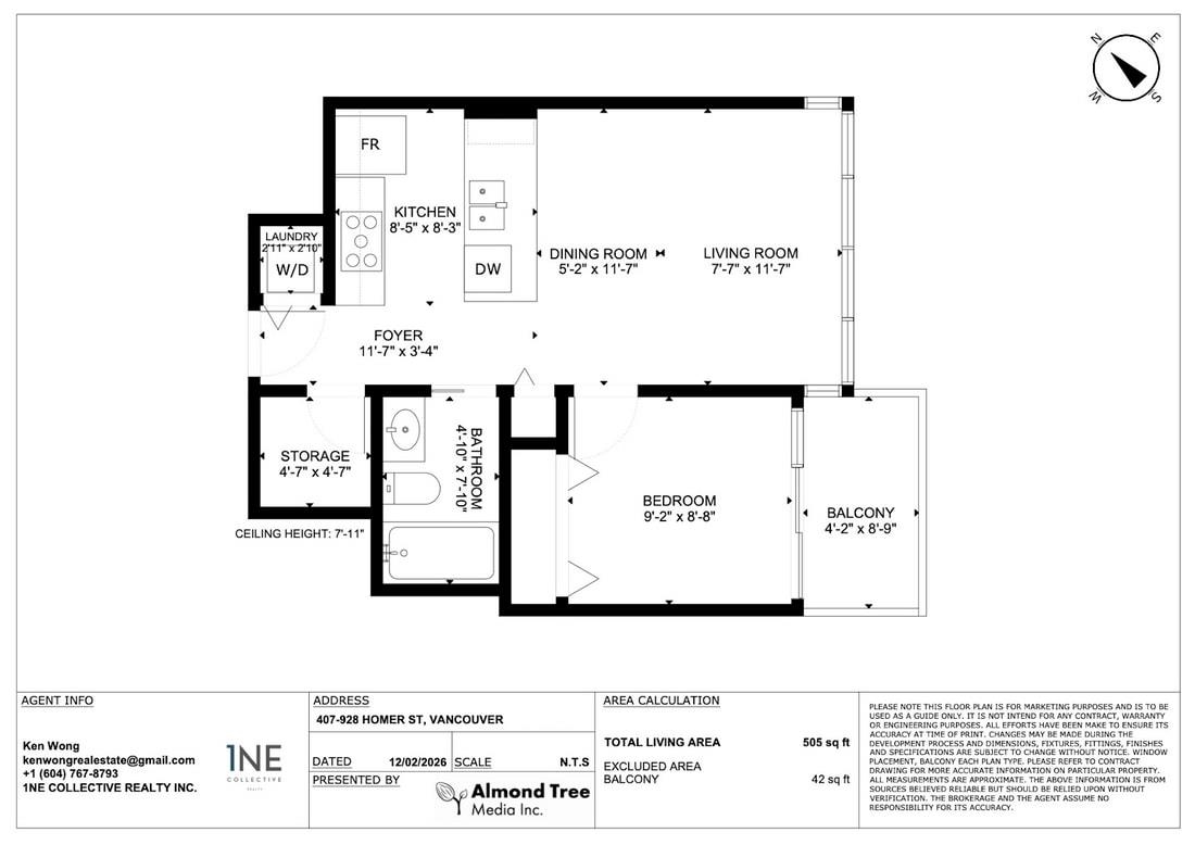Entry Foyer Photo of 407 928 Homer Street, Vancouver, BC