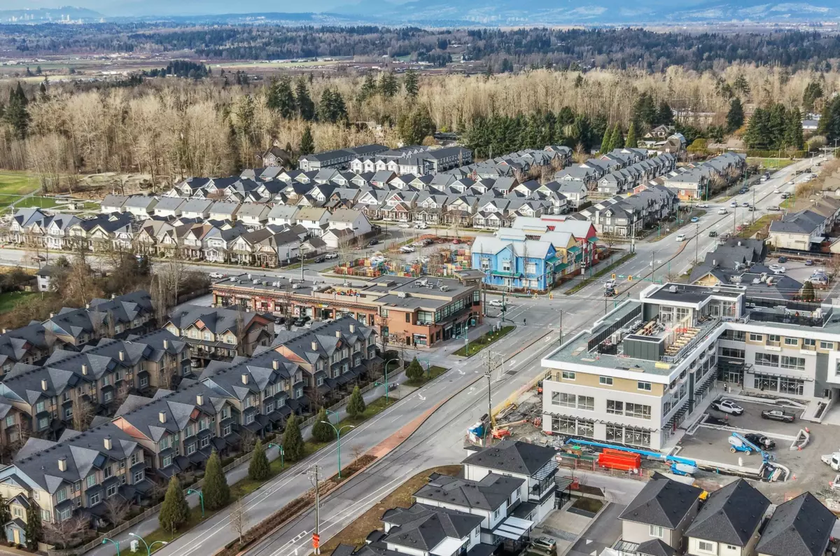 Aerial View of 6953 192 Street, Surrey, BC