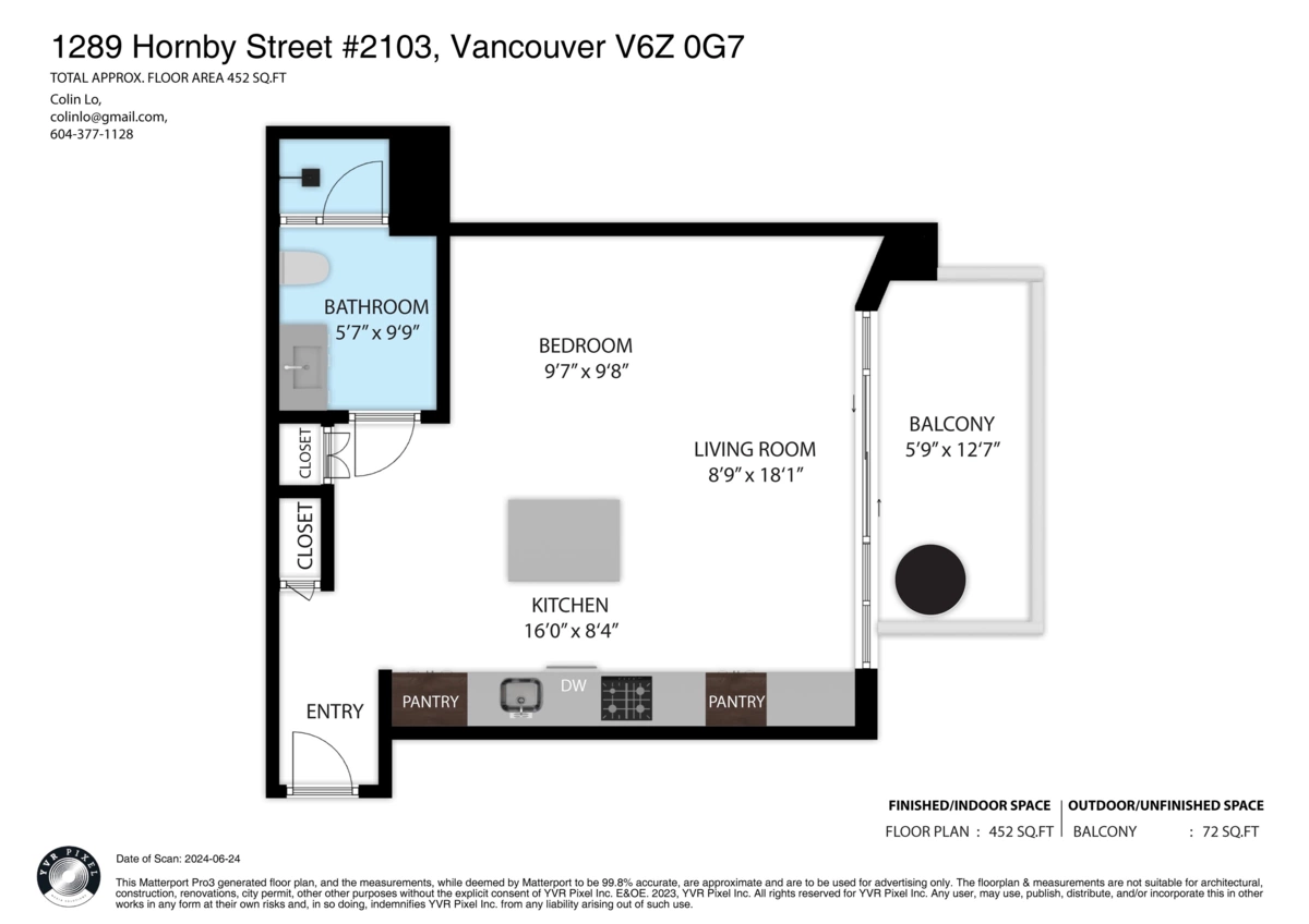 Family Room Photo of 2103 1289 Hornby Street, Vancouver, BC