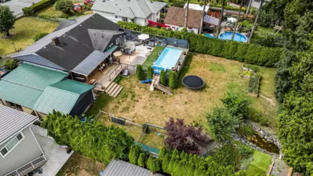 Aerial View of 46465 Brooks Avenue, Chilliwack, BC