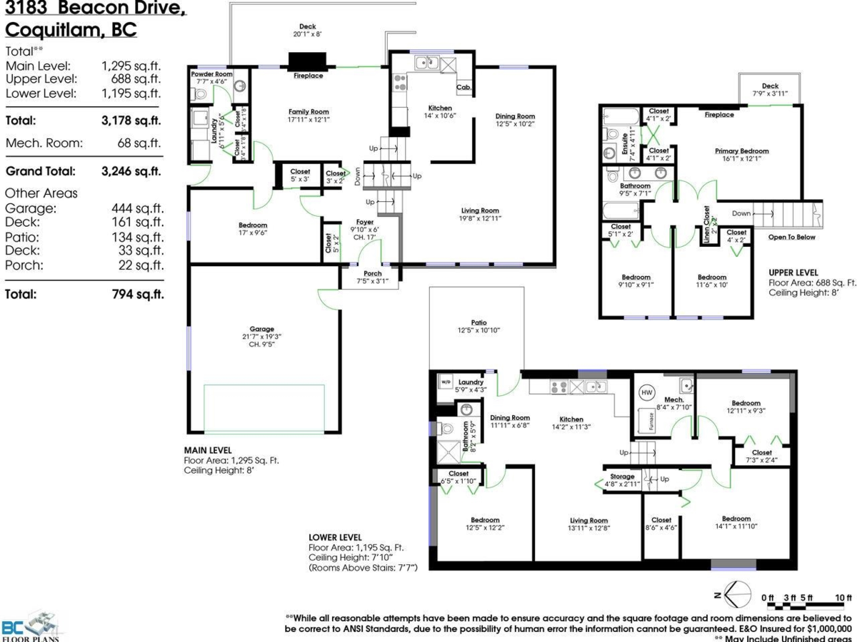 Exterior Rear Photo of 3183 Beacon Drive, Coquitlam, BC