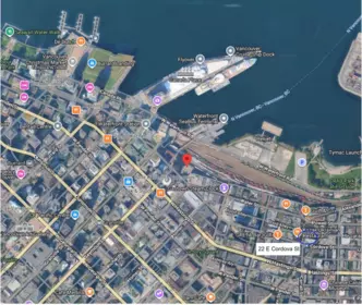 Aerial View of 805 22 E Cordova Street, Vancouver, BC
