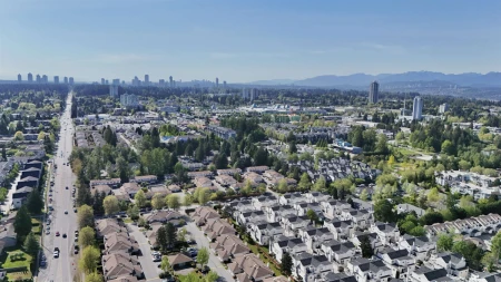 Aerial View of 10048 157 Street, Surrey, BC
