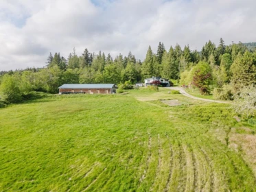 Aerial View of 1972 Ranch Road, Roberts Creek, BC