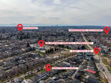Aerial View of 3369 Price Street, Vancouver, BC