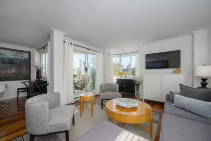 Living Room Photo of 607 1508 Mariner Walk, Vancouver, BC