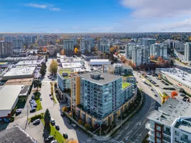 Aerial View of 1007 7708 Alderbridge Way, Richmond, BC