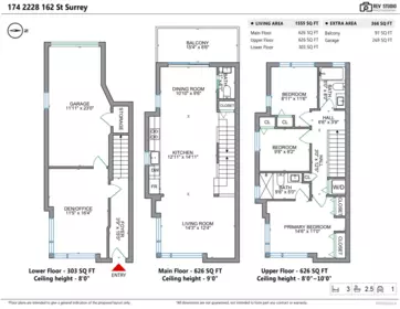 Dining Area Photo of 174 2228 162 Street, Surrey, BC