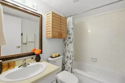 Powder Room Photo of 104 3465 Glen Drive, Vancouver, BC