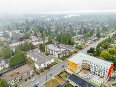 Aerial View of 301 22150 Dewdney Trunk Road, Maple Ridge, BC