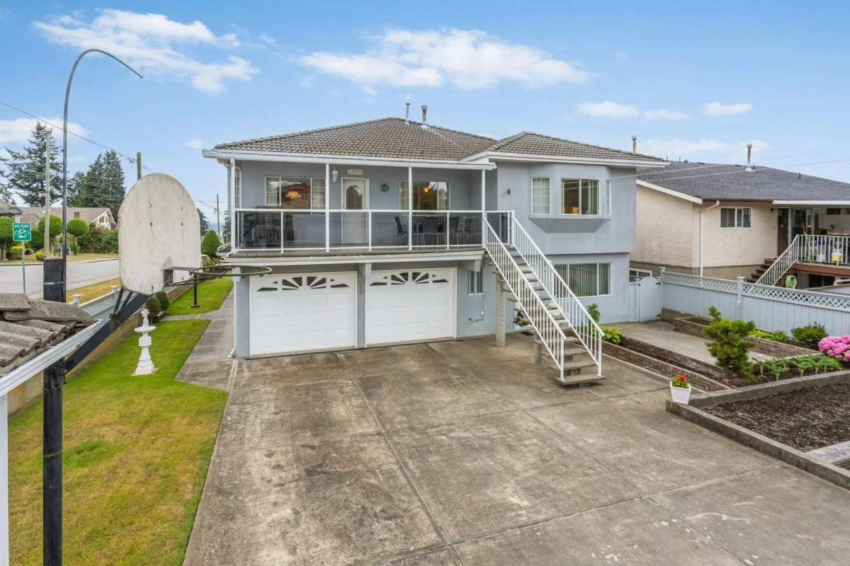 Aerial View of 5889 Neville Street, Burnaby, BC