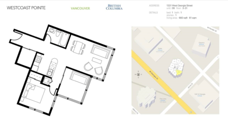 Walk-In Closet Photo of 909 1331 W Georgia Street, Vancouver, BC
