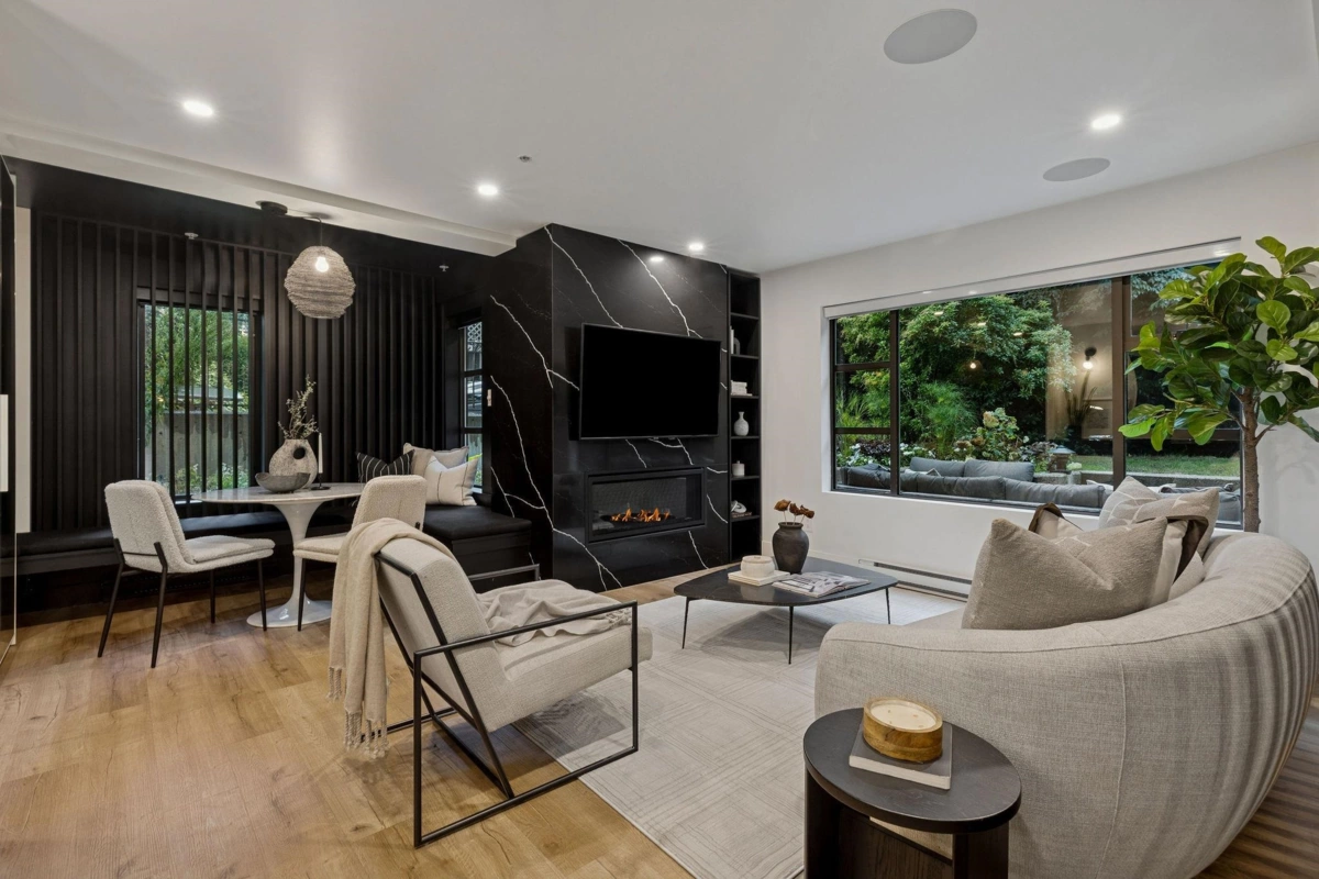 Living Room Photo of 104 2119 Yew Street, Vancouver, BC