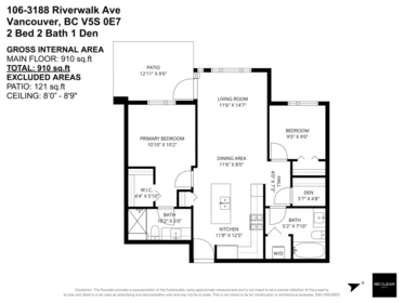 Basement Recreation Room Photo of 106 3188 Riverwalk Avenue, Vancouver, BC