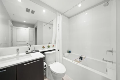 Powder Room Photo of 106 3188 Riverwalk Avenue, Vancouver, BC
