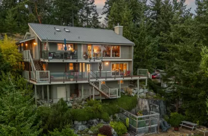 Aerial View of 4266 Orca Road, Garden Bay, BC