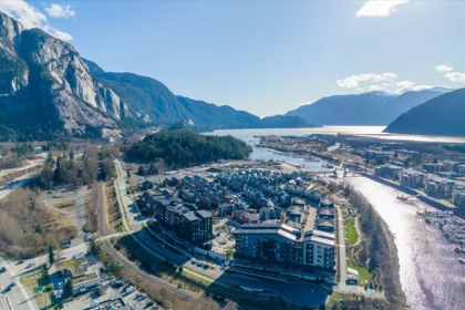 Aerial View of 1361 Marinaside Place, Squamish, BC