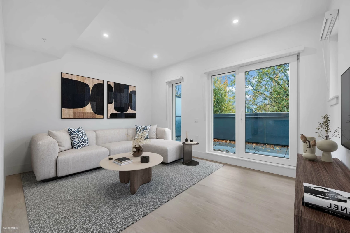 Living Room Photo of 108 2085 E 1 Avenue, Vancouver, BC