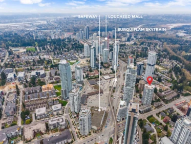 Aerial View of 2005 520 Como Lake Avenue, Coquitlam, BC