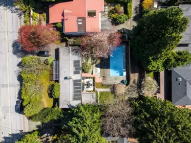 Aerial View of 1580 Mathers Avenue, West Vancouver, BC